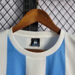 Argentina 1986 Home Blue & White Striped Retro Soccer Jersey | Vintage Football Shirt - Image 5
