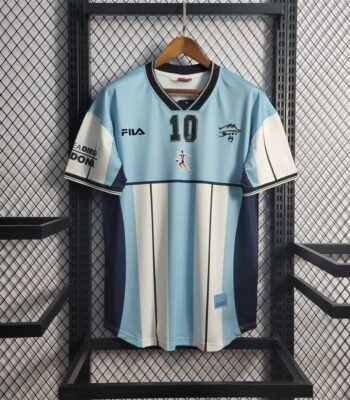 Argentina Maradona Jersey 2001 Front View – Retro Sky Blue Football Shirt