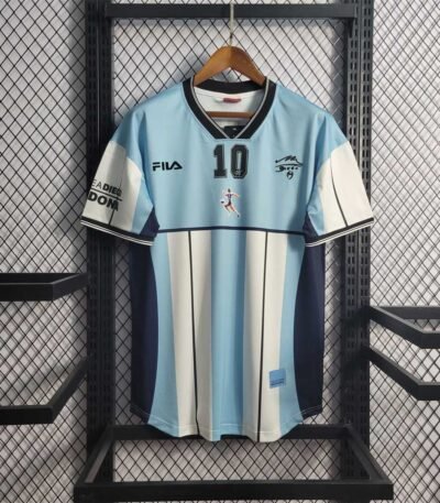 Argentina Maradona Jersey 2001 Front View – Retro Sky Blue Football Shirt