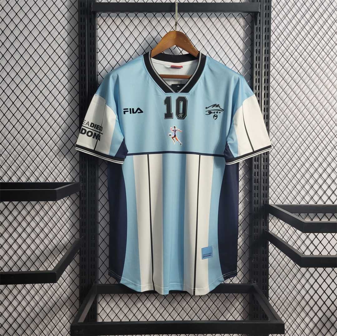 aaf57f90 Argentina Maradona Jersey 2001 Front View – Retro Sky Blue Football Shirt