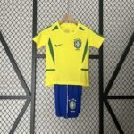 Brazil 2002 kids retro jersey front view