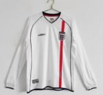England 2002 home jersey long sleeve front