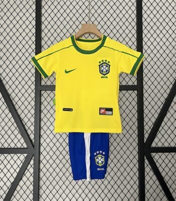 Brazil 1998 kids jersey front view