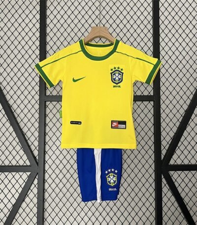 Brazil 1998 kids jersey front view