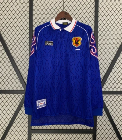 Japan 1998 Home Jersey Long Sleeved retro football shirt