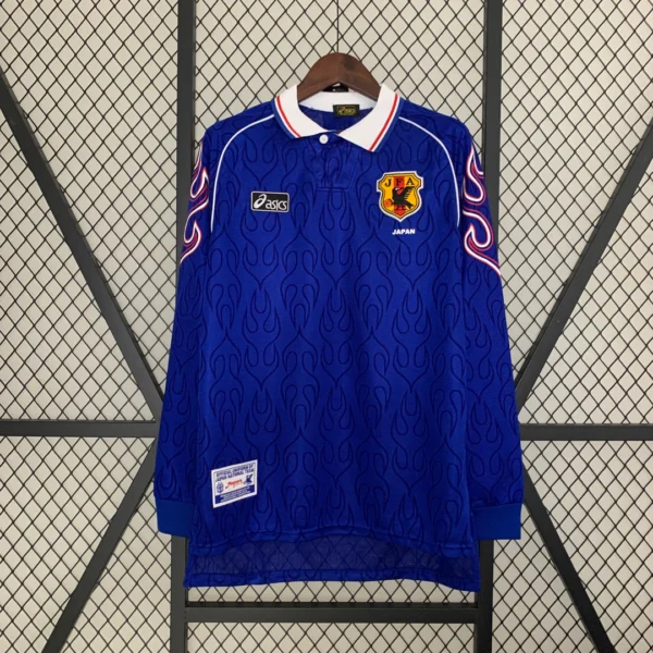 Japan 1998 Home Jersey Long Sleeved retro football shirt