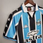 Gremio 1999-2000 home retro soccer jersey blue black white striped vintage Grêmio football shirt