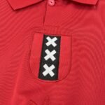 Ajax 125 year anniversary jersey red white Ajax football shirt Amsterdam crosses