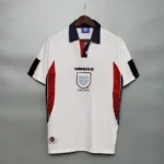 England 1998 Jersey white retro football shirt