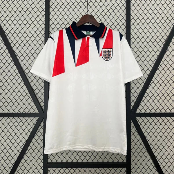 England 1992 Home Jersey white retro football shirt