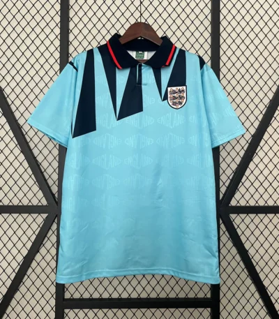 England 1992 Third Jersey navy retro football shirt