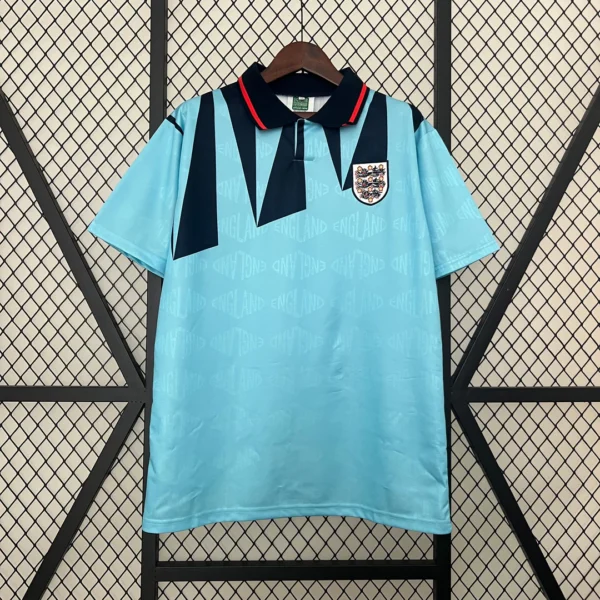England 1992 Third Jersey navy retro football shirt