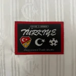 Turkey 1996 away jersey white vintage Turkey football shirt red chest band