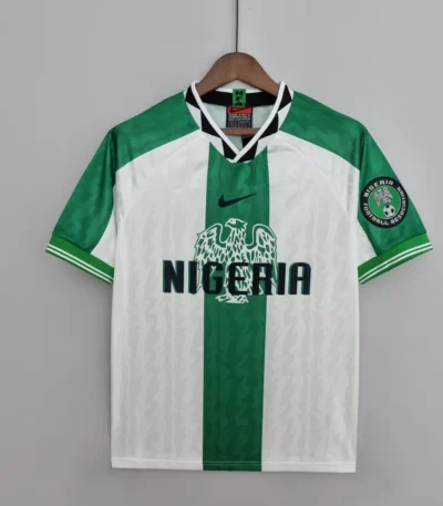 Nigeria 1998 Away Jersey Retro Vintage Football Shirt Green Kit