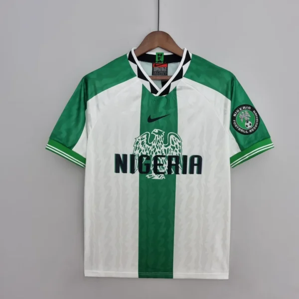 Nigeria 1998 Away Jersey Retro Vintage Football Shirt Green Kit