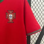 Portugal 2012 Home Jersey deep red with green details Portugal national team football shirt