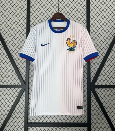 France 2024 Away Jersey white retro football shirt