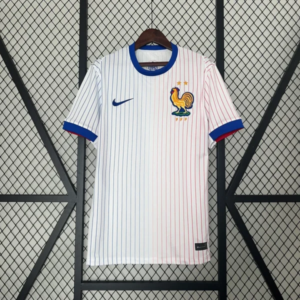 France 2024 Away Jersey white retro football shirt