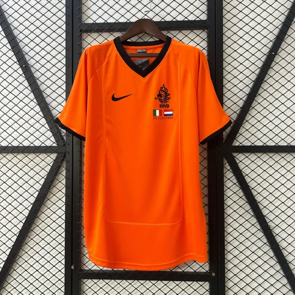 Netherlands 2000 Euro home jersey classic orange retro football shirt