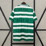 Celtic 1995-1996 home retro soccer jersey green white hoops vintage Celtic football shirt