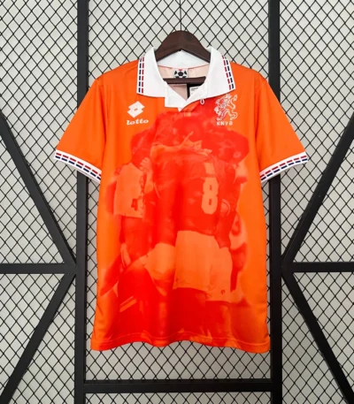 Netherlands 1996 Home Retro Soccer Jersey Orange Euro 96 Vintage Holland Shirt