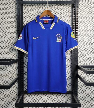 Italy 1996 Home Jersey blue retro football shirt