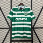 Celtic 1995-1996 home retro soccer jersey green white hoops vintage Celtic football shirt