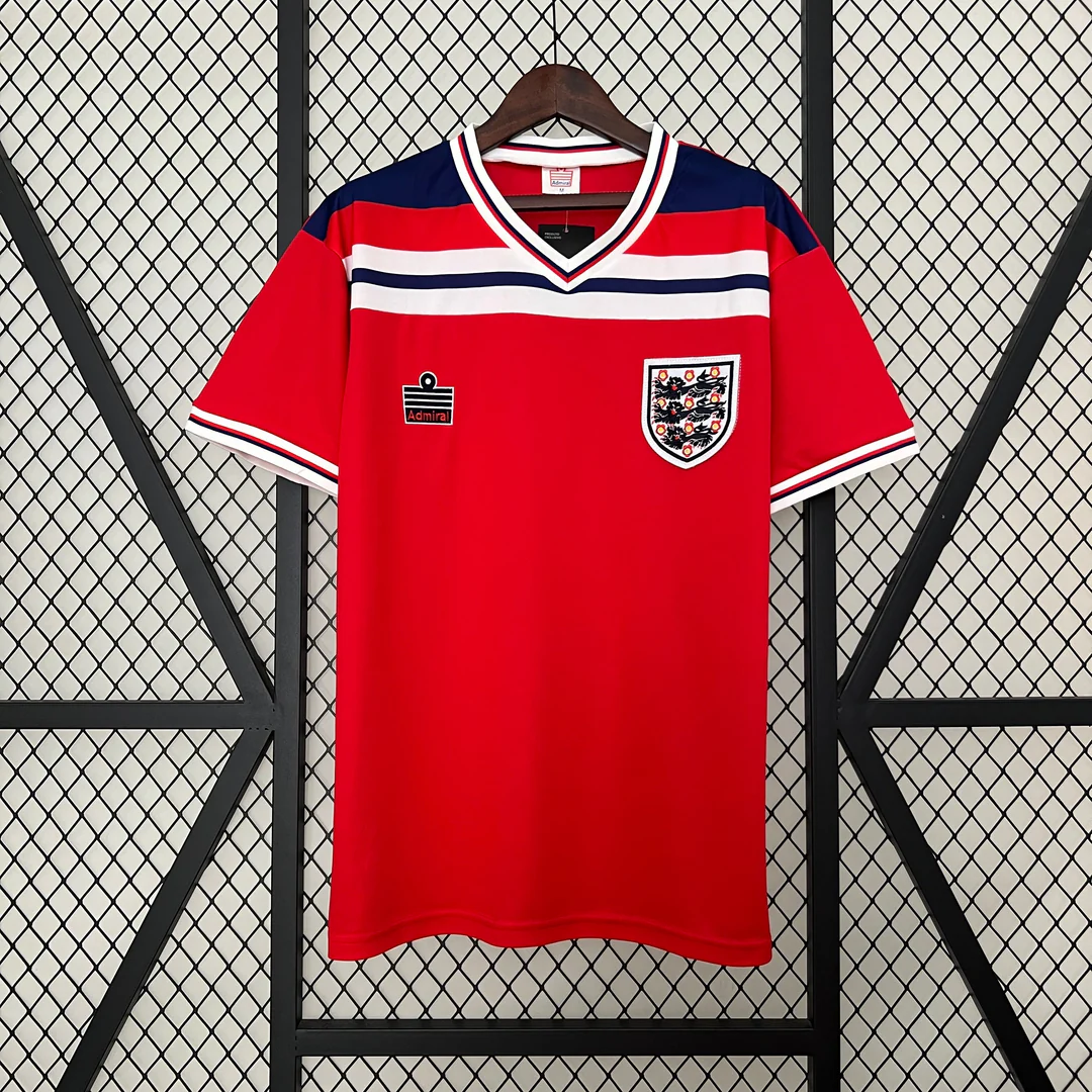 8557d3c6 England 1982 Away Jersey red retro football shirt