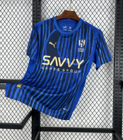 Al Hilal 2025 home jersey blue and gold Al Hilal football shirt