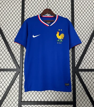 France 2024 Home Jersey blue retro football shirt