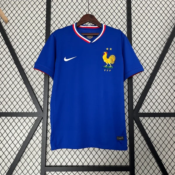 France 2024 Home Jersey blue retro football shirt