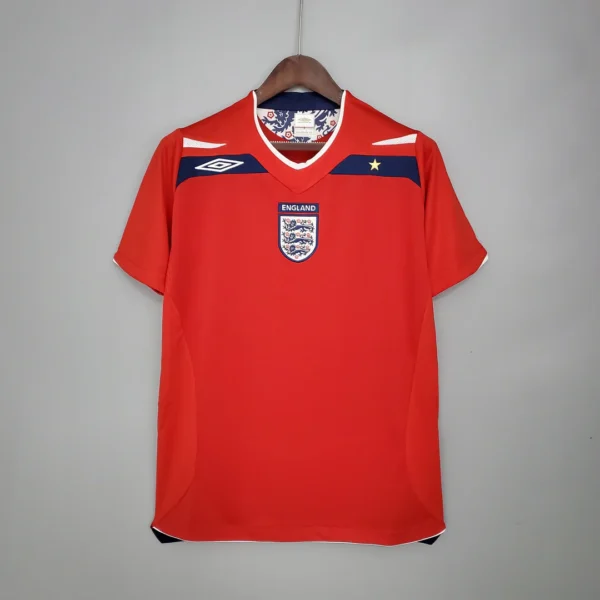 England 2008-2009 Away Jersey navy retro football shirt