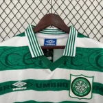 Celtic 1995-1996 home retro soccer jersey green white hoops vintage Celtic football shirt