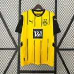 Borussia Dortmund 2024 home jersey yellow black vintage football shirt