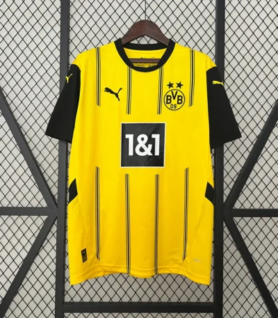 Borussia Dortmund 2024 home jersey yellow black vintage football shirt