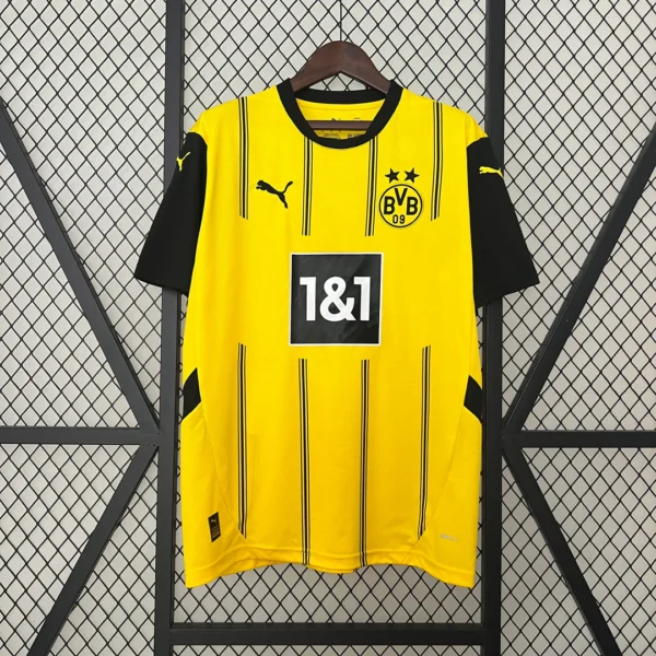 Borussia Dortmund 2024 home jersey yellow black vintage football shirt