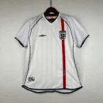 England 2002 Jersey white retro football shirt
