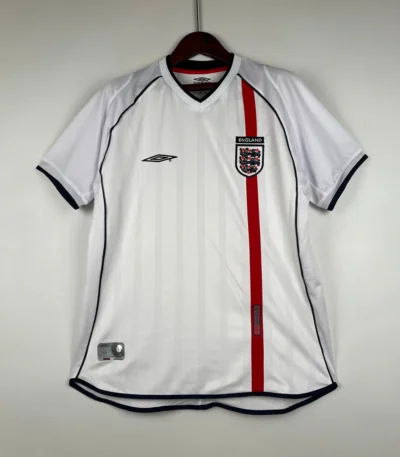 England 2002 Jersey white retro football shirt