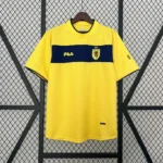 Scotland 2002 Away Jersey metallic gold with navy chest stripe Scotland national team football shirt
