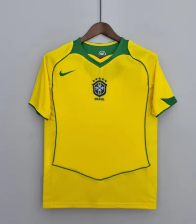 Brazil 2006 Home Retro Soccer Jersey yellow Nike vintage football shirt