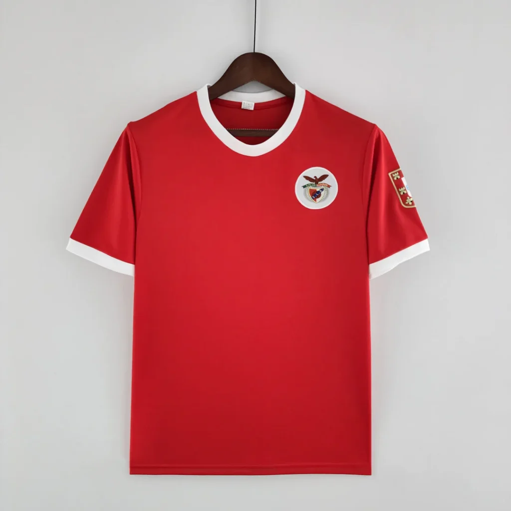 Benfica 1973 home jersey red white vintage Portugal football shirt