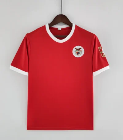 Benfica 1973 home jersey red white vintage Portugal football shirt