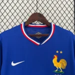 France 2024 Home Jersey blue retro football shirt