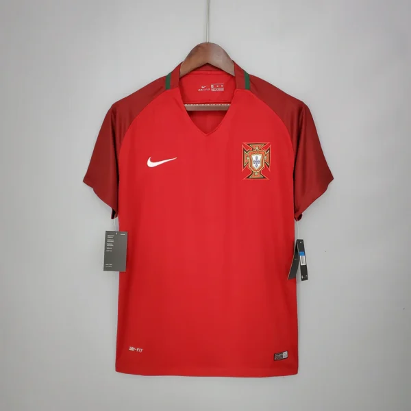 Portugal 2016 Jersey Euro final red home retro football shirt