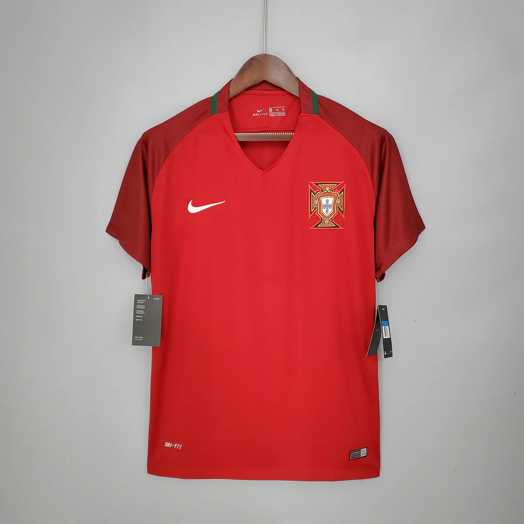 cbb6cc54 Portugal 2016 Jersey Euro final red home retro football shirt
