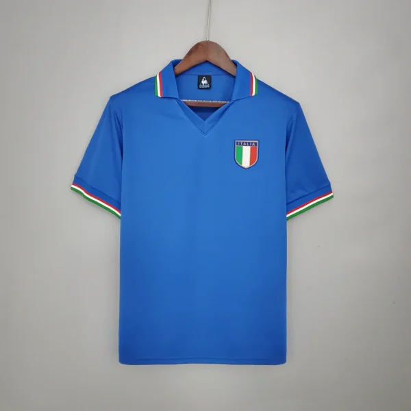 Italy 1982 Home Jersey blue retro football shirt