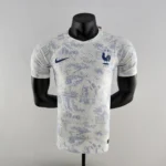 France 2022 Away Jersey blue retro football shirt