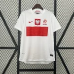 Poland Euro 2012 Home Jersey Retro Football Shirt White Red Kit