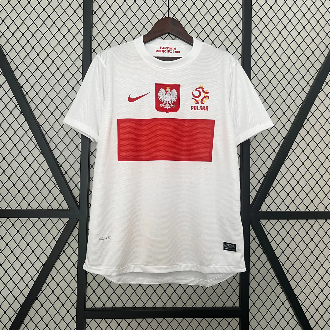 f63be95a Poland Euro 2012 Home Jersey Retro Football Shirt White Red Kit
