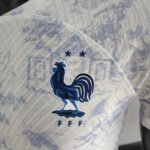 France 2022 Away Jersey blue retro football shirt